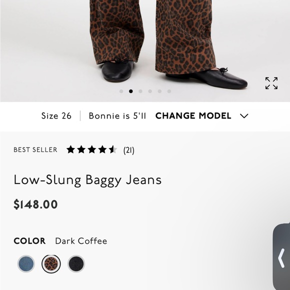 NWT Madewell Low-Slung Baggy Animal Print Jean - Picture 10 of 10